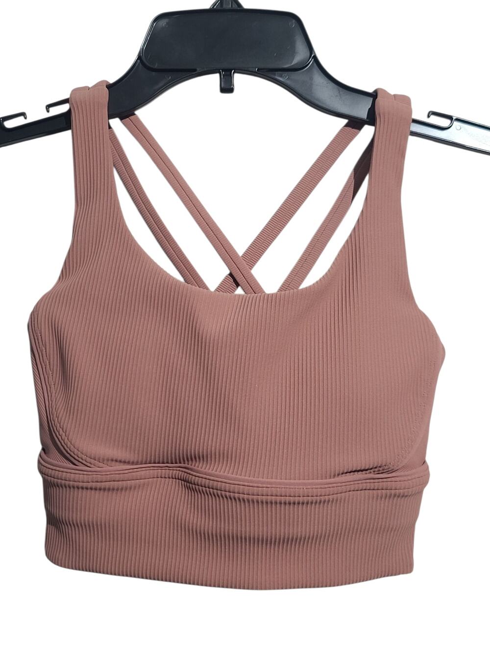 Lululemon Energy Bra Longline Ribbed Medium Support Spiced Chai Size 2